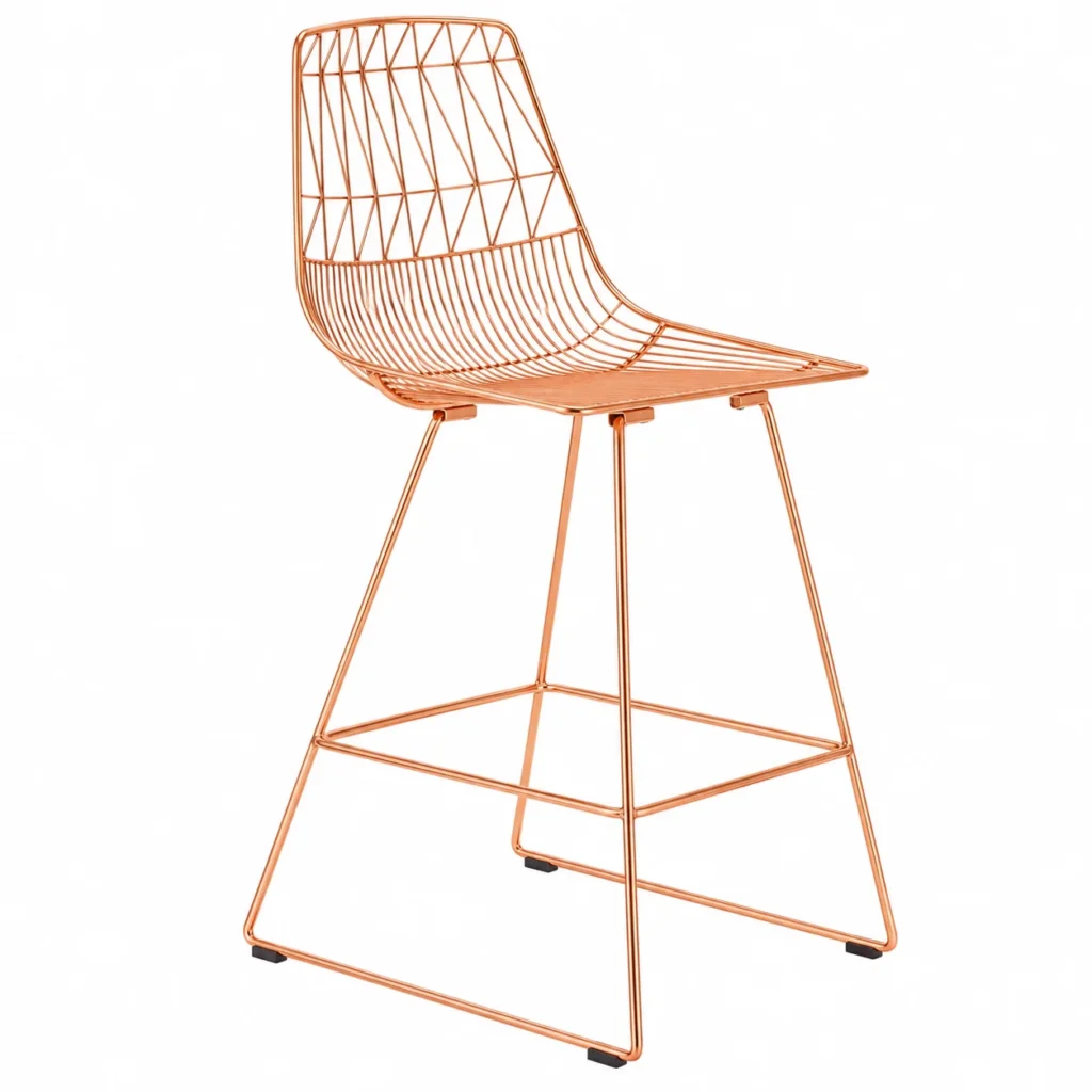 Arrow Wire Bar Chair – Rose Gold