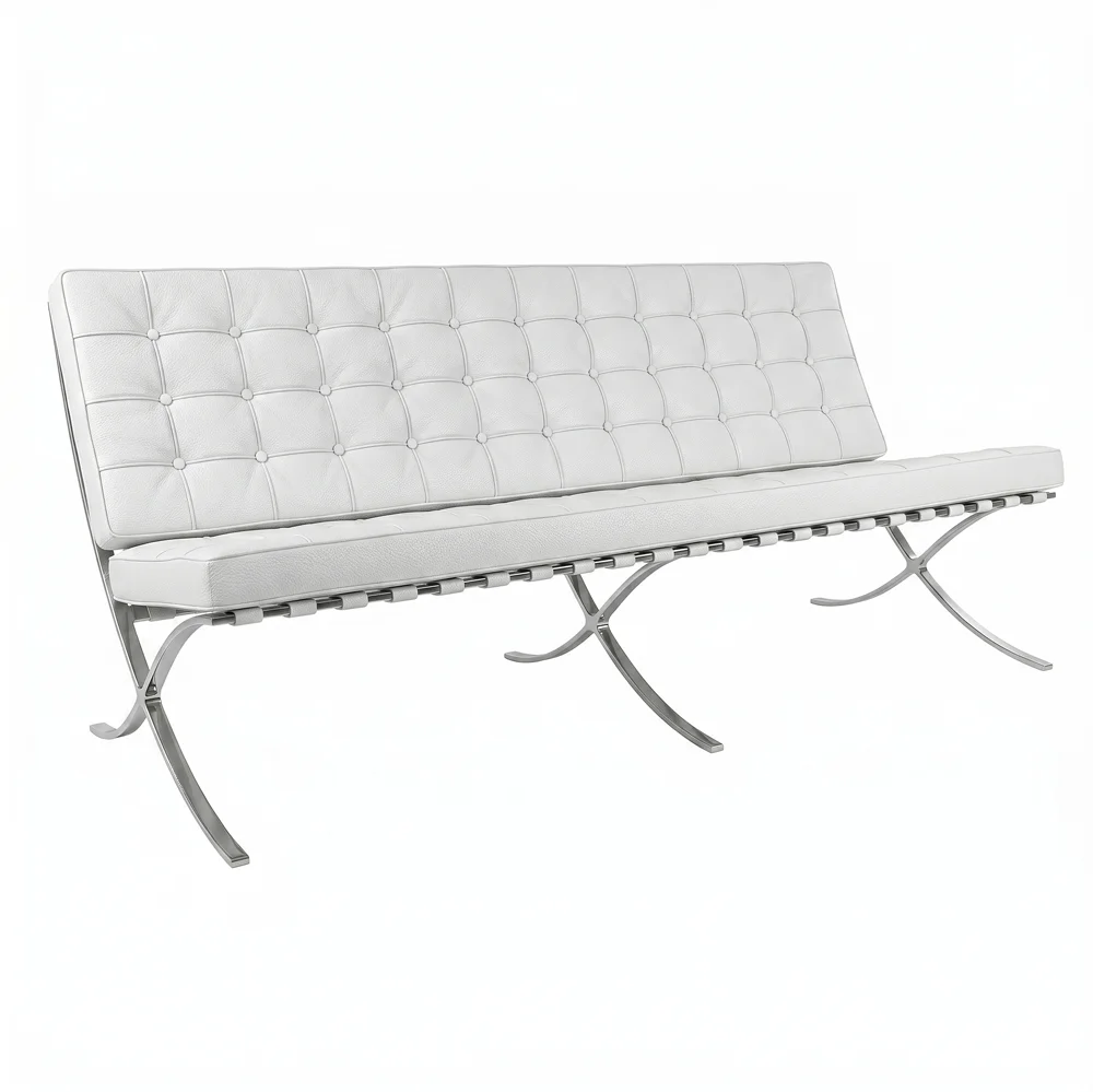 Barcelona Three Seater Sofa – White