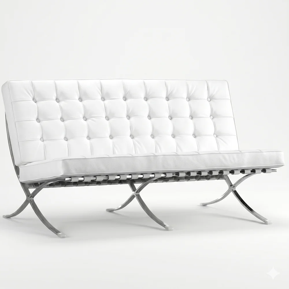 Barcelona Two Seater Sofa – White