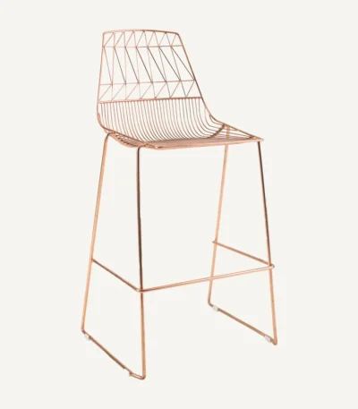 Arrow Wire Bar Chair – Rose Gold
