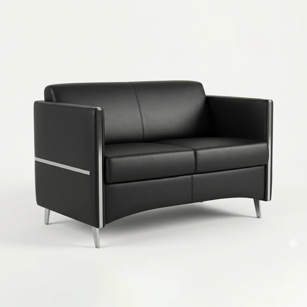Director Two Seater Sofa – Black