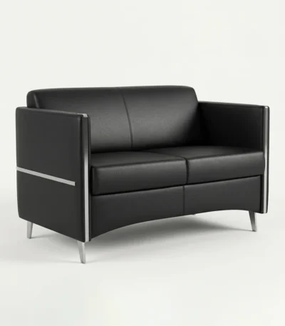 Director Two Seater Sofa – Black
