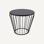 Wireline Coffee Table High Round – Black
