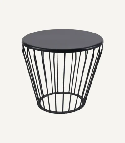 Wireline Coffee Table High Round – Black