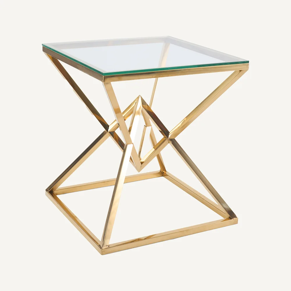 Topaz Square Coffee Table – Gold