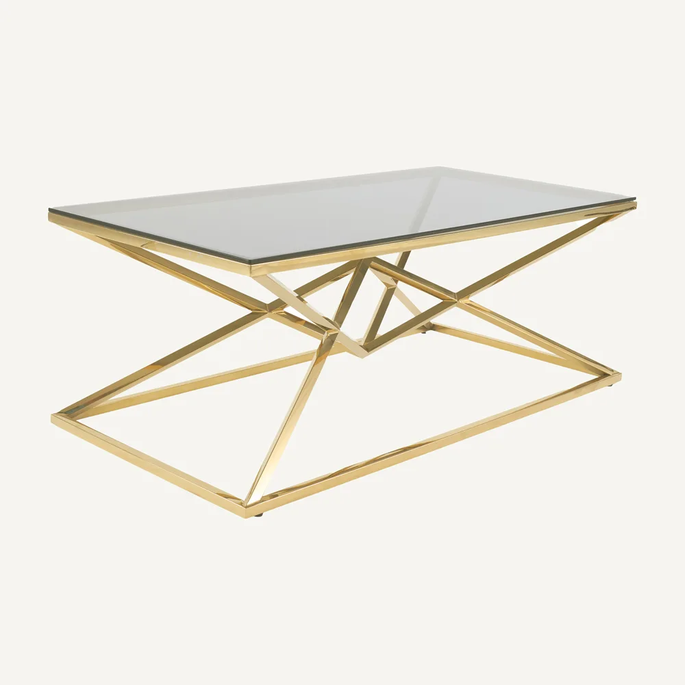 Topaz Rectangle Coffee Table – Gold