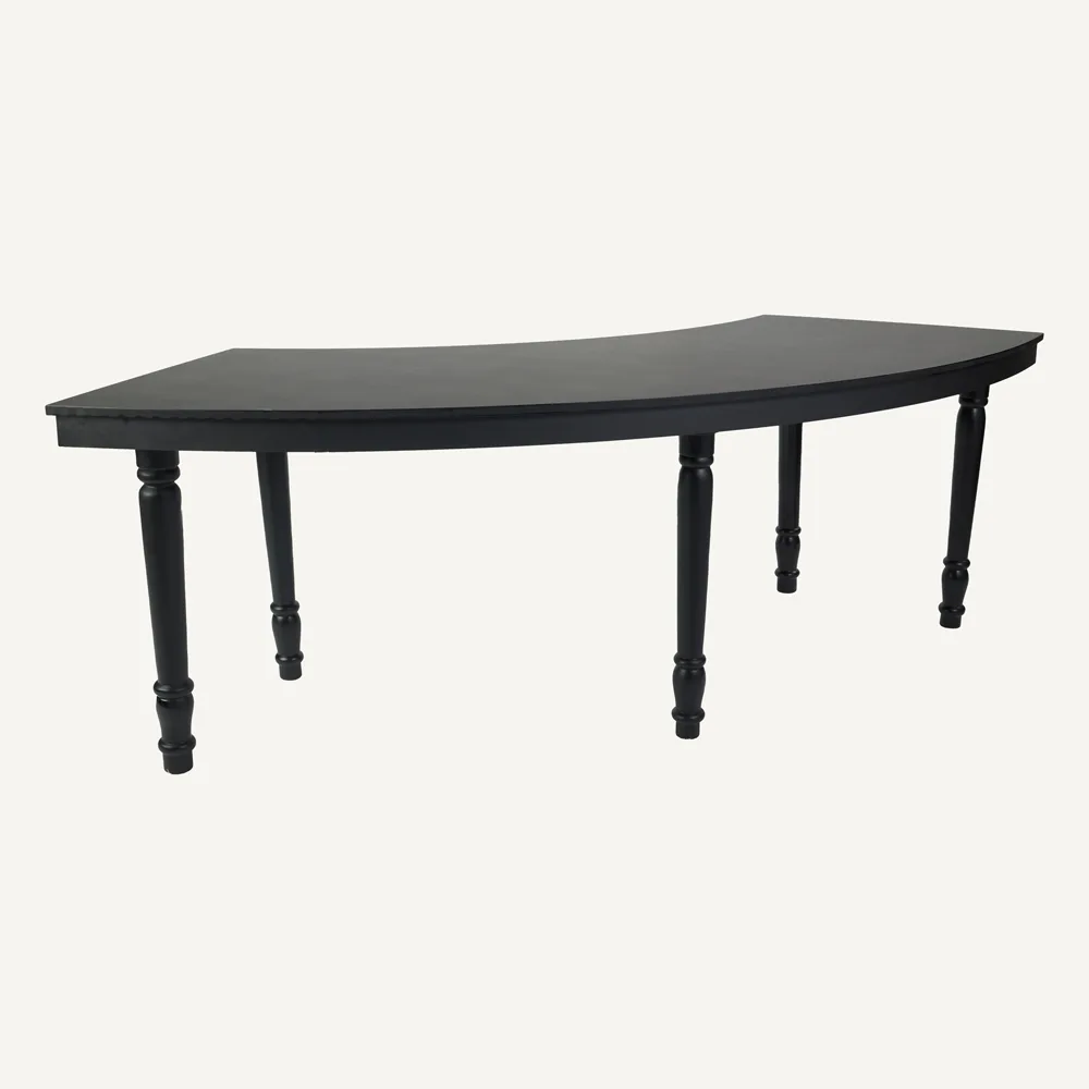 Majestic Half Moon Dining Table – Black