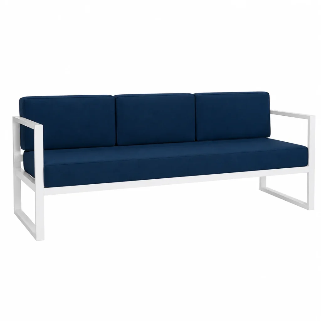 Troy Three Seater Sofa – Blue