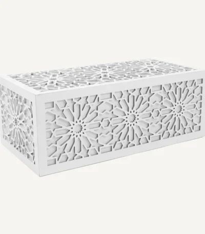 Masharbiya Rectangle Coffee Table – White