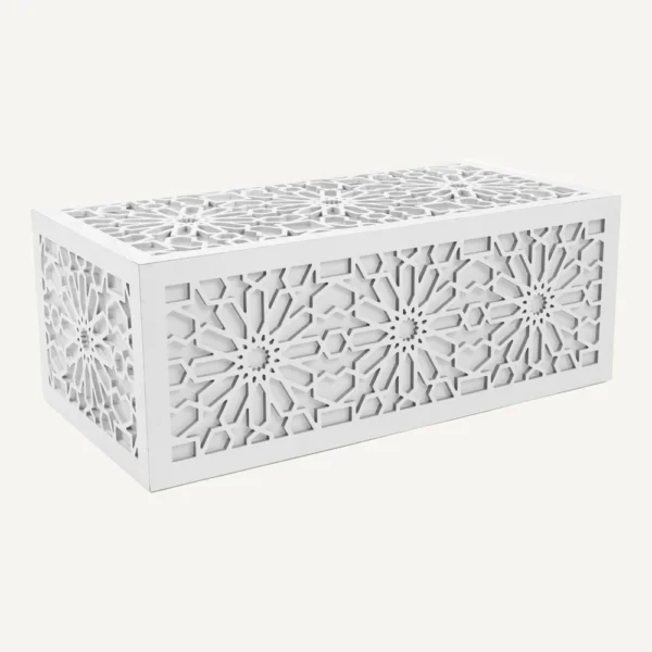 Masharbiya Rectangle Coffee Table – White