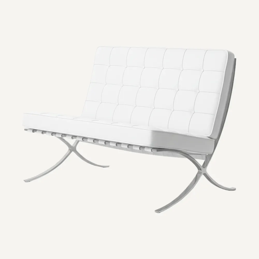 Barcelona Two Seater Sofa – White