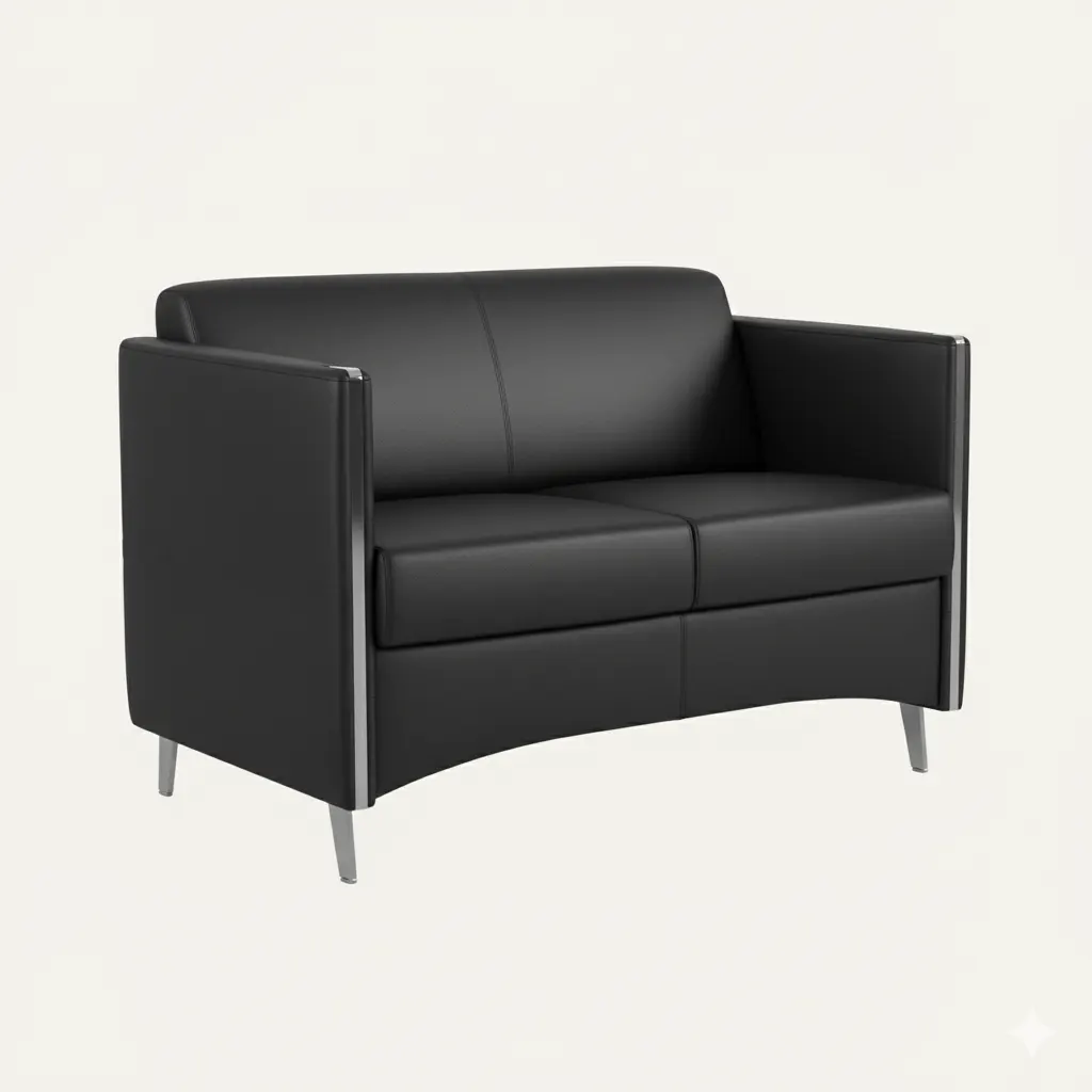 Director Two Seater Sofa – Black