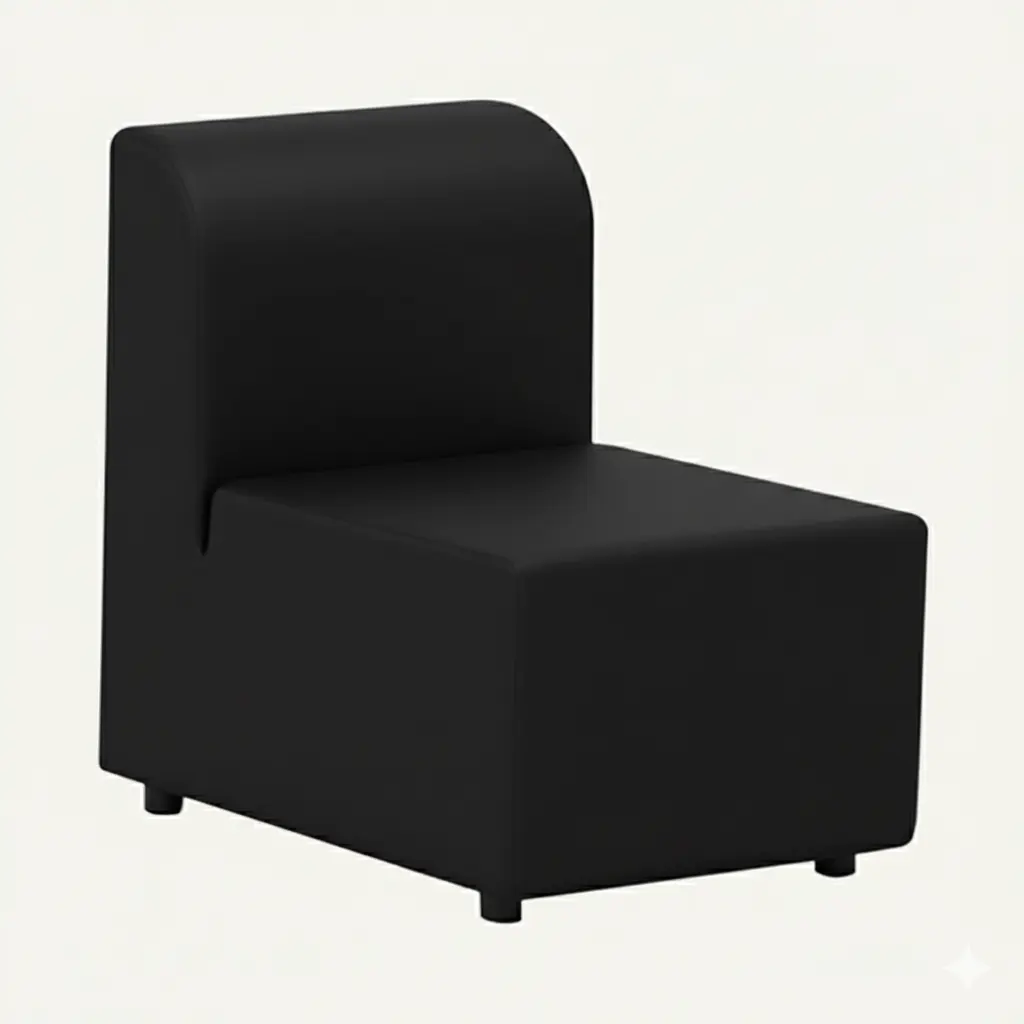 Maria One Seater Sofa – Black