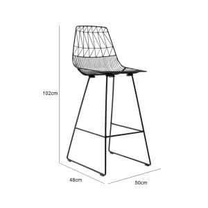 Arrow Wire Bar Chair - Black