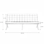 Barcelona Three Seater Sofa – White