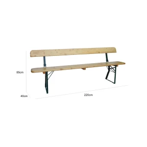 Park Bench with Backrest