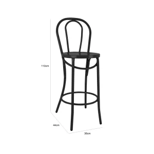 Bentwood Bar Chair - Black