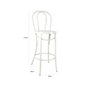 Bentwood Bar Chair - White