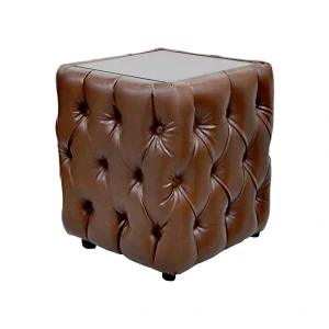 Chesterfield Side Table - Brown