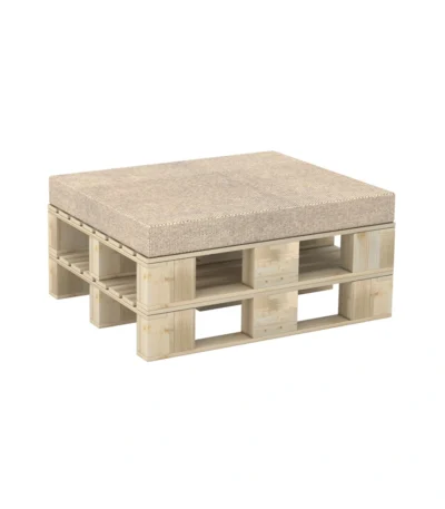 Woody Ottoman Seating – Beige
