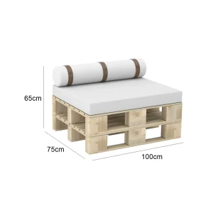 Create Round Bolster Seating - White