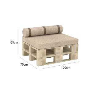 Woody Round Bolster Seating - Beige