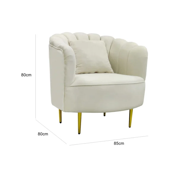 Daisy Single Seater Sofa - Offwhite