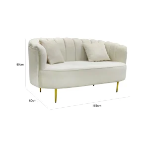 Daisy Two Seater Sofa - Offwhite
