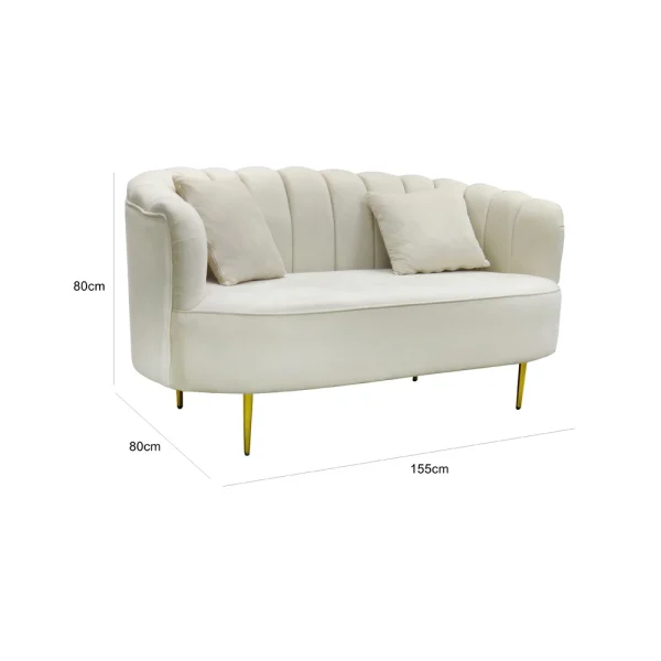 Daisy Two Seater Sofa - Offwhite
