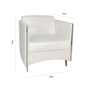 Director One Seater Sofa - White
