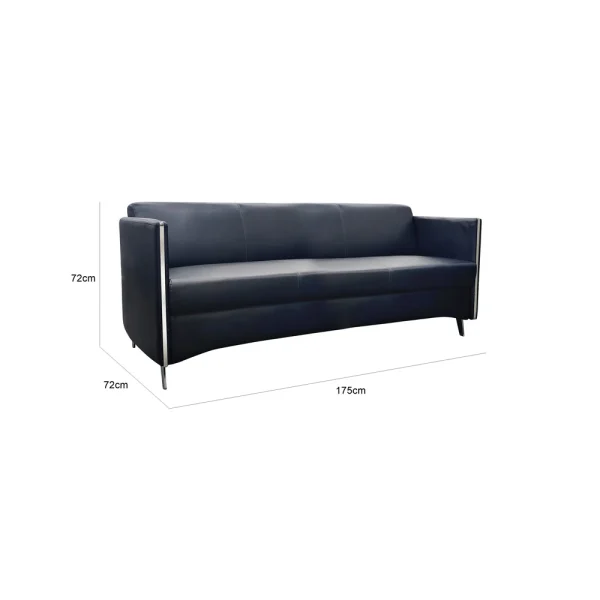 Director Three Seater Sofa - Black
