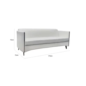Director Three Seater Sofa - White