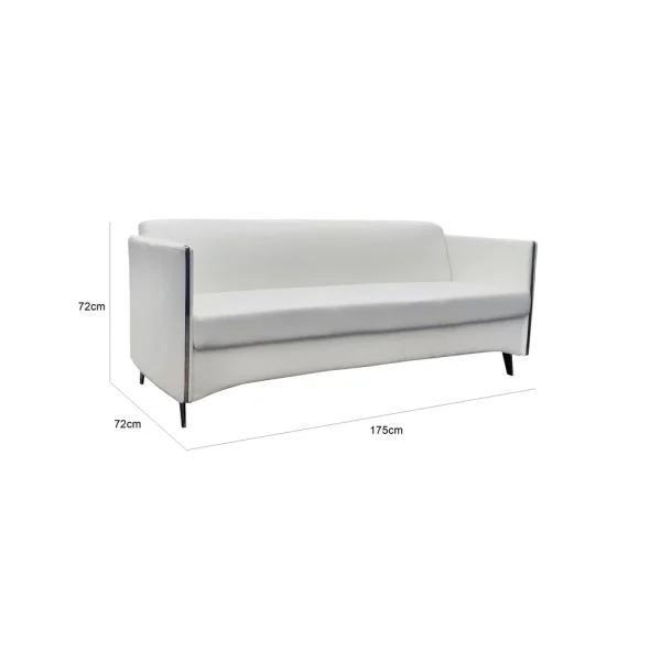 Director Three Seater Sofa - White