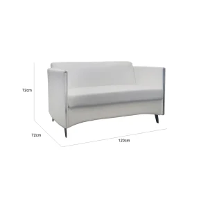 Director Two Seater Sofa - White