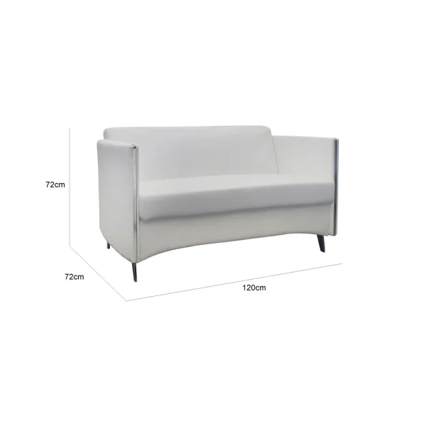 Director Two Seater Sofa - White
