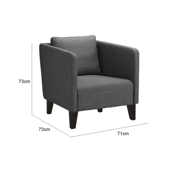 Dublin One Seater Sofa - Grey