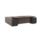 Hairpin Rectangle Dining Table Large – Brown