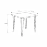 Hairpin Square Coffee Table – Brown