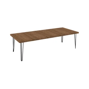 Hairpin Rectangle Coffee Table - Brown