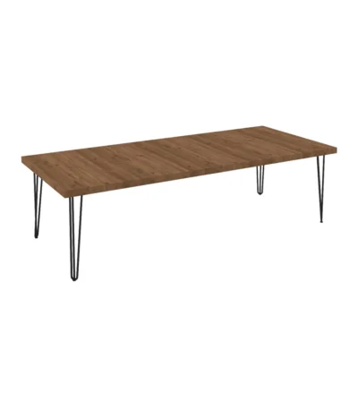 Hairpin Rectangle Dining Table Medium – Brown
