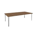 Hairpin Rectangle Dining Table Large – Brown