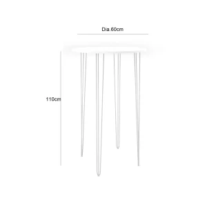 Hairpin Round Cocktail Table - White