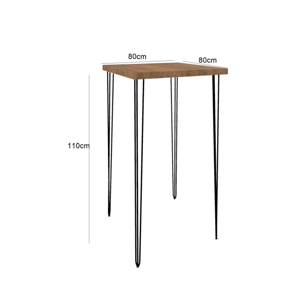 Hairpin Square Cocktail Table - Brown