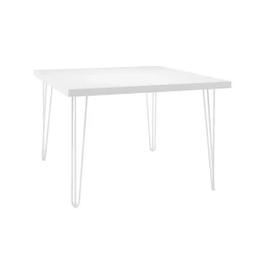 Hairpin Square Coffee Table - White