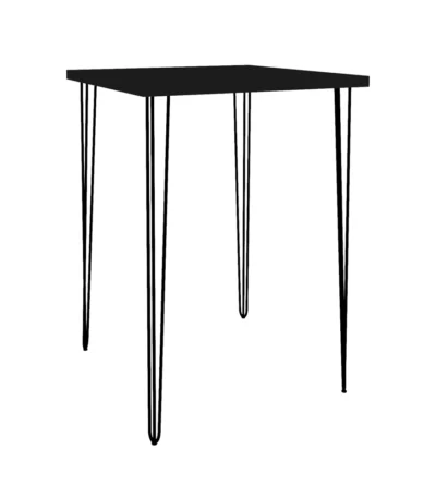 Hairpin Square Dining Table – Black
