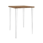 Hairpin Dining Table Square – Brown