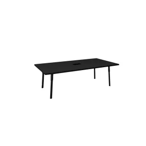Kia Crossleg Rectangle Table - Black