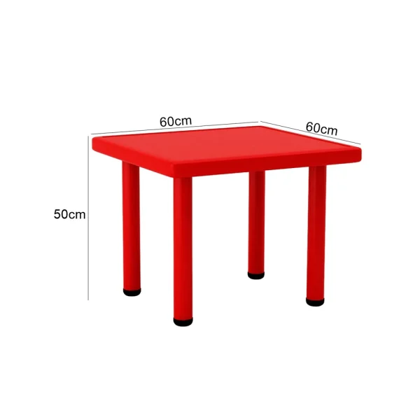 Kids Square Table - Red