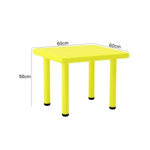 Kids Square Table - Yellow