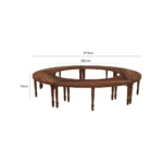 Majestic Full Circle Dining Table – Brown